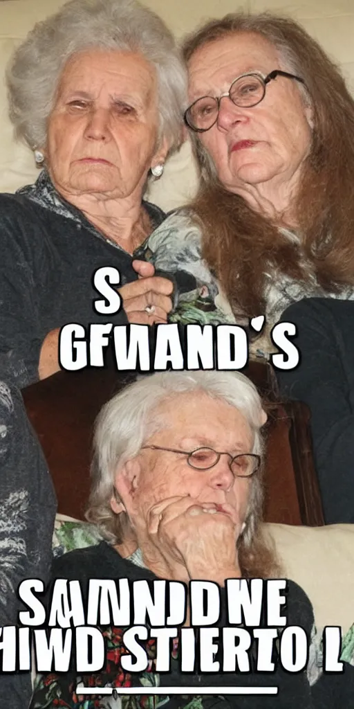 Image similar to sad grandmas in the house