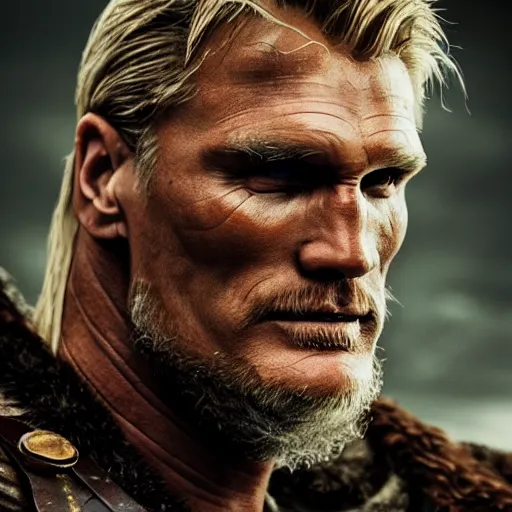 Prompt: Dolph Lundgren as swedish viking, 4k, artstation, cgsociety, award-winning, masterpiece, stunning, beautiful, glorious, powerful, fantasy art