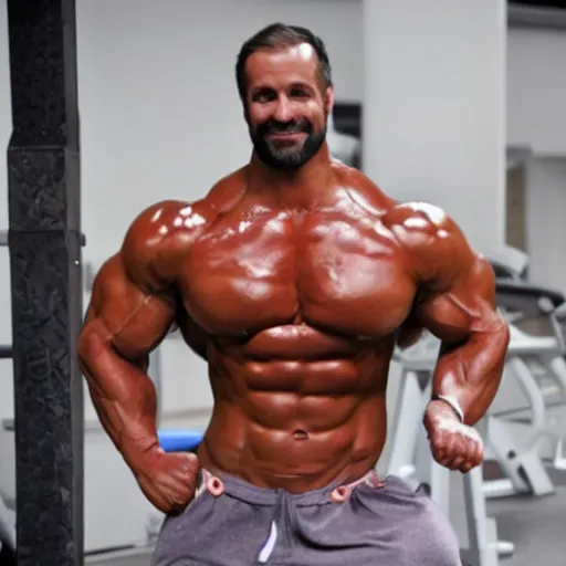 Image similar to bodybuilder duck