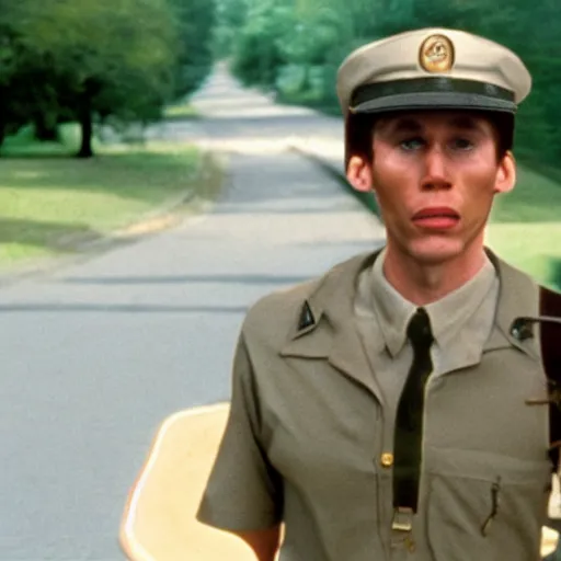 Image similar to Live Action Still of Jerma in Forrest Gump, real life, hyperrealistic, ultra realistic, realistic, highly detailed, epic, HD quality, 8k resolution, body and headshot, film still