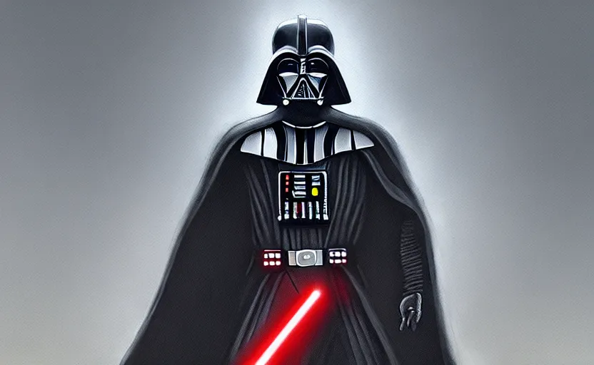 Prompt: a painting of darth vader trending on artstation in the style of greg rutkowski