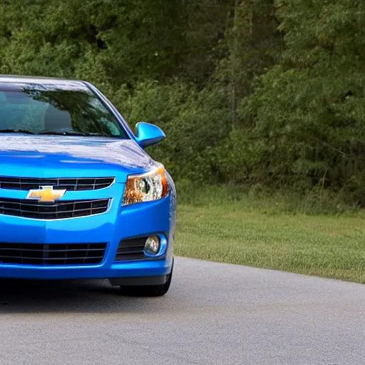 Prompt: 2 0 1 2 blue chevy cruze