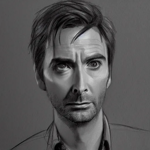 Prompt: david tennant pencil sketch cinematic lighting, render, fantasy