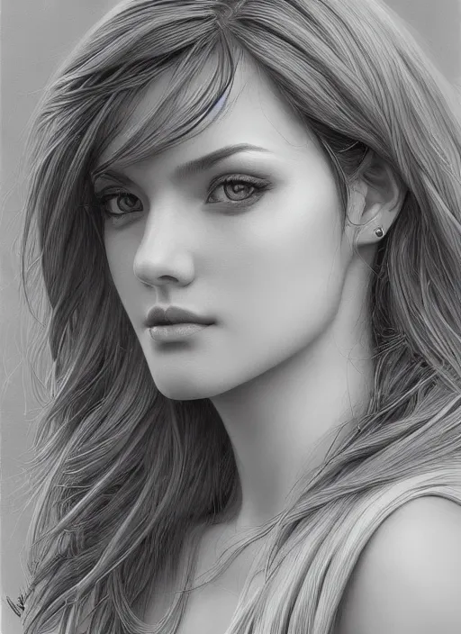 Image similar to photo of a gorgeous young woman in the style of stefan kostic, realistic, sharp focus, 8k high definition, insanely detailed, intricate, elegant, art by stanley lau and artgerm