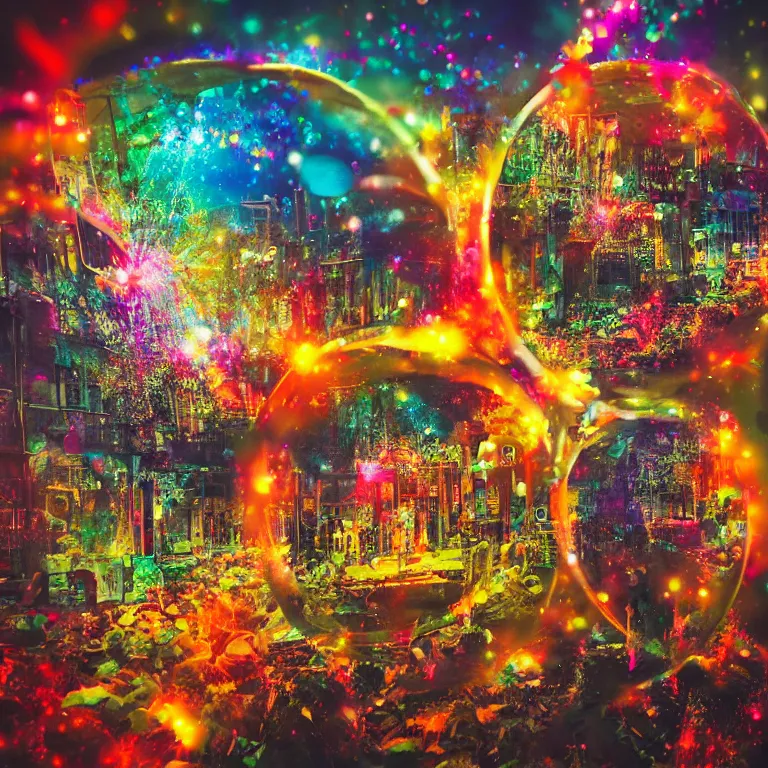 Image similar to double exposure of dally life, symbols of live, explosion, cyber mushroom city, love is the most relevant theme, 8 k resolution, artistic mode, artistic, trending on instagram, long exposure, love art, serious, fantasy and dreams vibes, mushrooms style and macro style, colorful picture, spring vibes