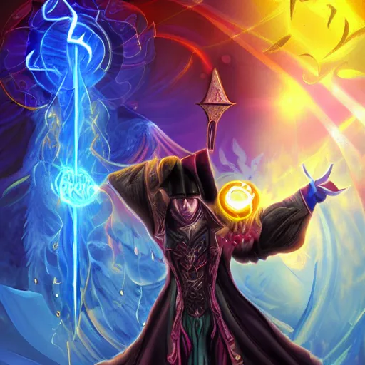 Prompt: chaos magician digital art