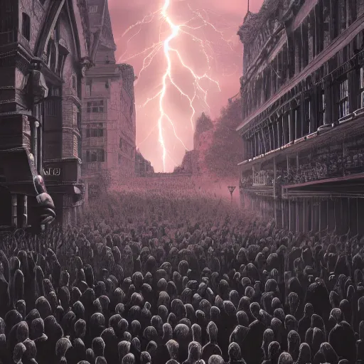 Prompt: detailed photo of a liberal world with globalists, bankers, freemasons and communists, dramatic lightning, film look, realistic, photo, detailed, patriotic, highly detailed, sharp focus, leica, zeiss, kodak film look, digital illustration, digital painting, concept art, hyper detailed, illustration, trending on artstation, fantasy, god ray light