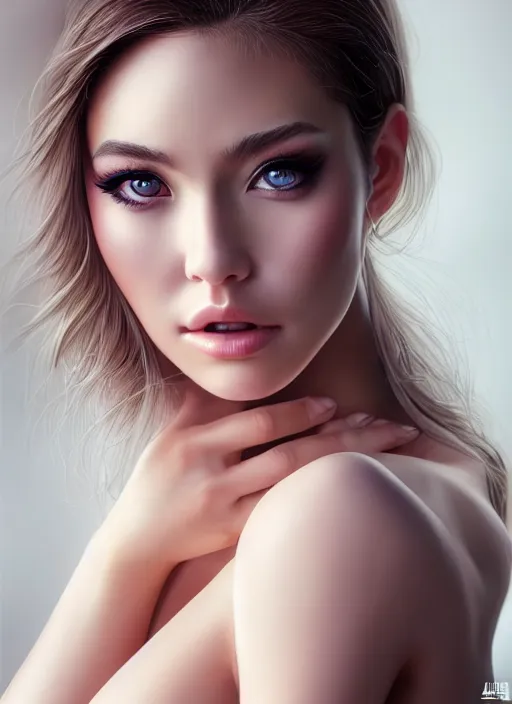 Image similar to a gorgeous female photo, professionally retouched, soft lighting, realistic, smooth face, full body shot, torso, dress, perfect eyes, wide angle, sharp focus on eyes, 8 k high definition, insanely detailed, intricate, elegant, art by artgerm and jason chan and mark litvokin