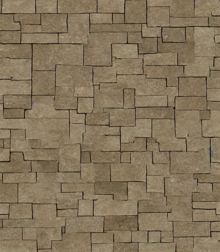 Image similar to texture map of beige stone with horizontal rectilinear engraving cutout