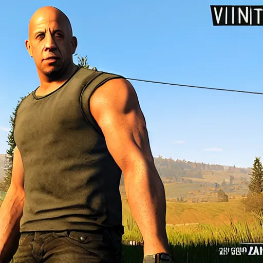 Image similar to vin diesel, in dayz