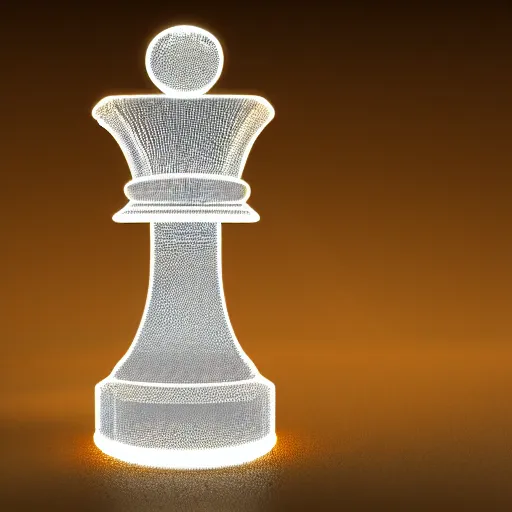 Prompt: a queen chess piece 3 d neon art, 8 k resolution