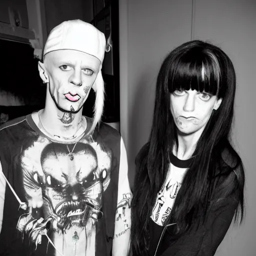 Image similar to blank & white characters, cute, zeff, die antwoord