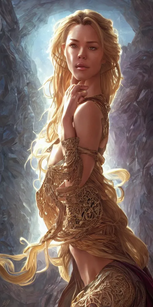 Image similar to kristanna loken, tall, intricate, highly detailed, digital painting, artstation, concept art, smooth, sharp focus, illustration, unreal engine 5, 8 k, art by artgerm and greg rutkowski and alphonse mucha