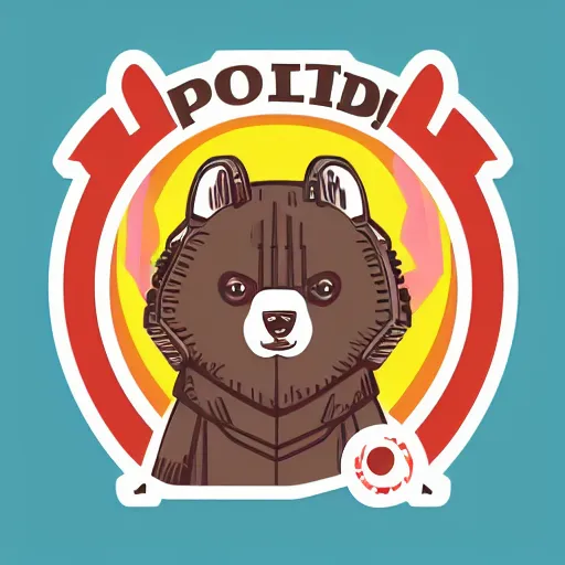 Image similar to Propaganda poster of a army bear, sticker, highly detailed, colorful, illustration, drama, smooth and clean vector curves, no jagged lines, vector art, smooth