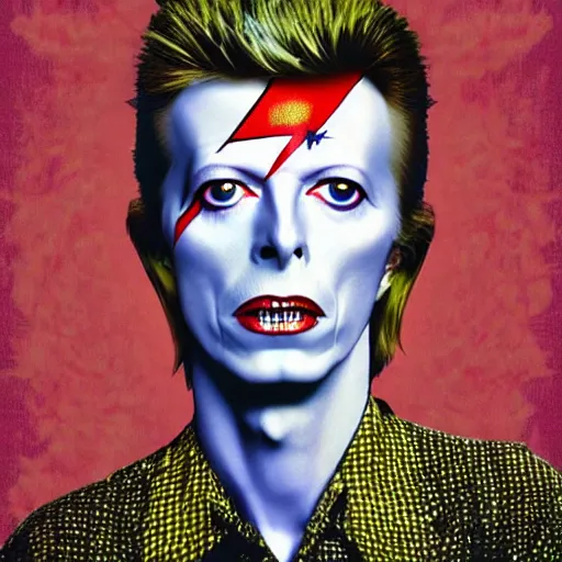 Image similar to David Bowie in the style of Esher