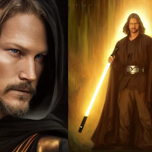 Prompt: Portrait of Travis Fimmel as a sith lord from star wars, full length shot, shining, 8k highly detailed, sharp focus, illustration, art by artgerm, mucha, bouguereau