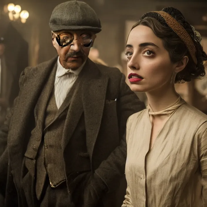 Image similar to Ana de Armas played by Giancarlo esposito in peaky blinders, 4k,