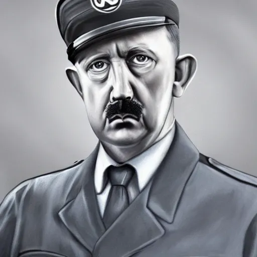 Prompt: a hyper realistic portraint of adolf hilter, ultra detail, realistic.