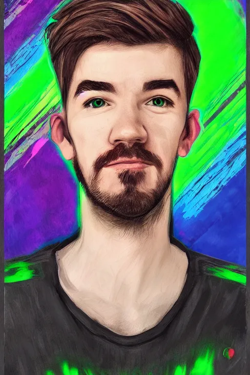 Image similar to Sean McLoughlin, Jacksepticeye, Irish Youtuber, solo portrait 🎨🖌️🪄 ❤️‍🔥