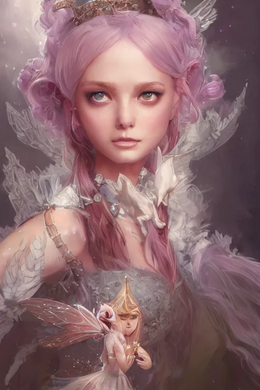 Image similar to fairy princess, highly detailed, d & d, fantasy, highly detailed, digital painting, trending on artstation, concept art, sharp focus, illustration, art by artgerm and greg rutkowski and fuji choko and viktoria gavrilenko and hoang lap