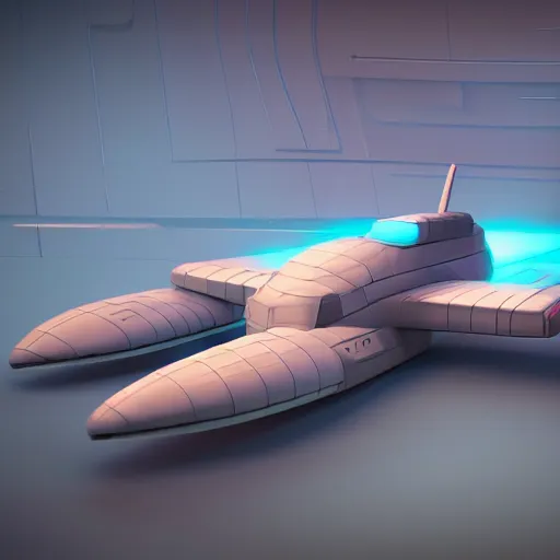 Prompt: ultra minimalist and smooth retro sci-fi toon spaceship, volumetric lighting, 8K, dynamic scene, Blender 3D, dreamyart, Mattey, Pick Wu, Andras Csuka detailed concept art pastel, 3d quality, octane render