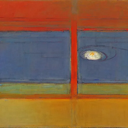 Image similar to Liminal space in outer space by Richard Diebenkorn