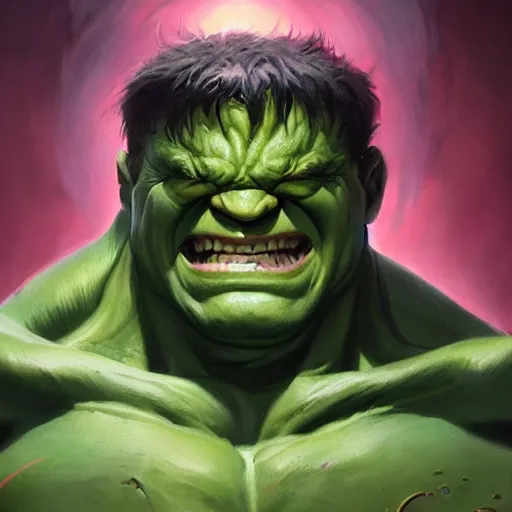 Image similar to doom eternal, hulk, painted by stanley lau, painted by greg rutkowski, painted by stanley, artgerm, masterpiece, digital art, trending on arts