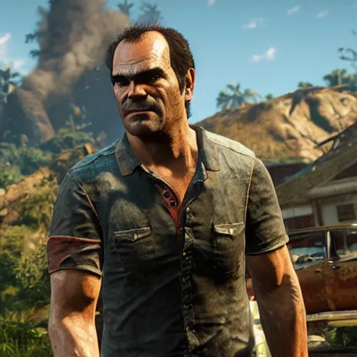 Image similar to trevor philips in uncharted 4