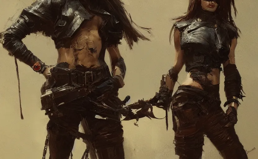 Image similar to a painting of the leather terror trending on artstation in the style of greg rutkowski