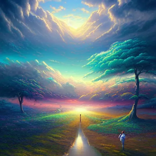 Prompt: adss please add me as a friend, Ultra Realistic, vast surreal landscape and horizon by Asher Durand and Cyril Rolando and Thomas Kinkade, rich pastel color palette, masterpiece!!, grand!, imaginative!!!, epic scale, intricate details, sense of awe, elite, fantasy realism, complex composition, 4k post processing