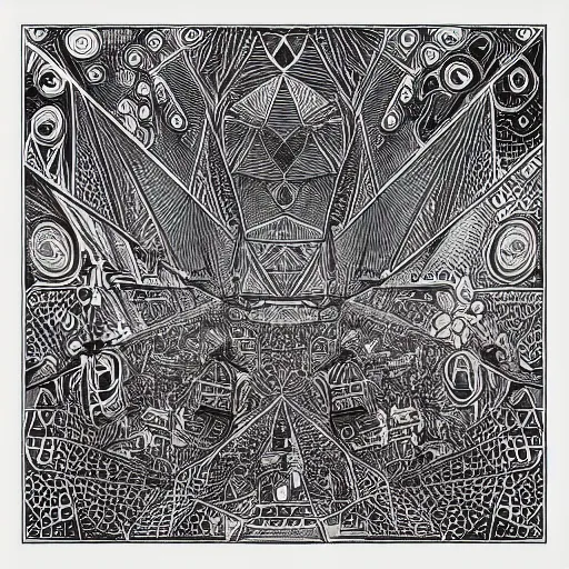 Image similar to “geometrically surreal streets, extremely high detail, photorealistic, intricate line drawings, dotart, album art in the style of James Jean”