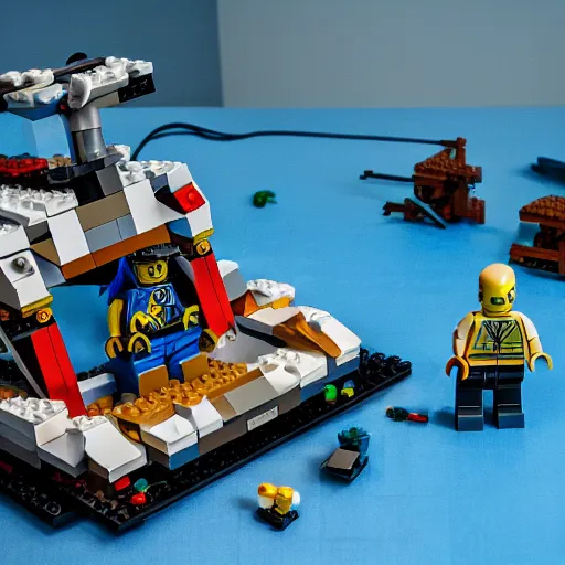 Image similar to lego version of river tam from serenity, 4 k photo, macro shot, dynamic lighting