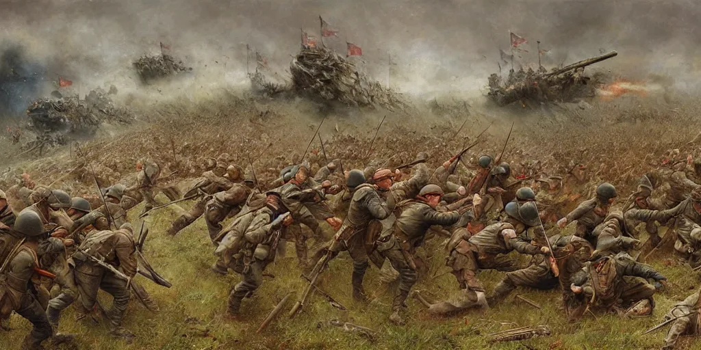 Image similar to Battle of Verdun by George Elgar Hicks and Marc Simonetti and William Bliss Baker