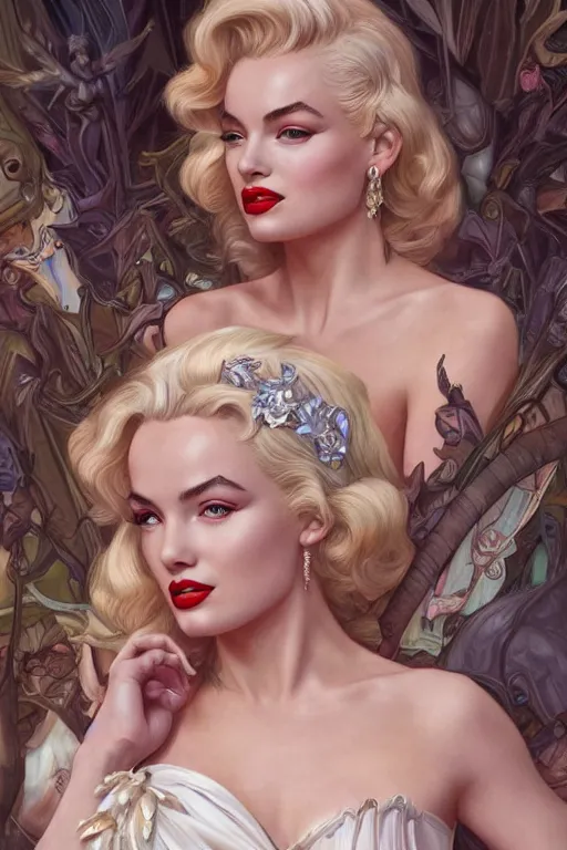 Prompt: ultra realistic illustration, a stunningly beautiful greek goddess of chaos played by marilyn monroe and dove cameron and margot robbie and taylor swift and megan fox, intricate, elegant, highly detailed, digital painting, artstation, concept art, smooth, sharp focus, illustration, art by artgerm and greg rutkowski and alphonse mucha