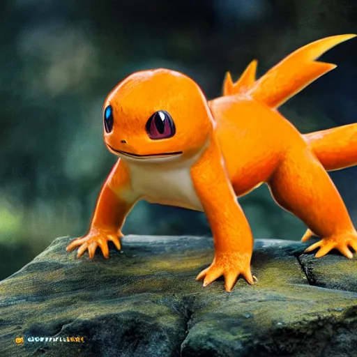 Image similar to national geographic photo of charmander, pokemon, intricate, portrait, 8 k highly professionally detailed, hdr, cgsociety