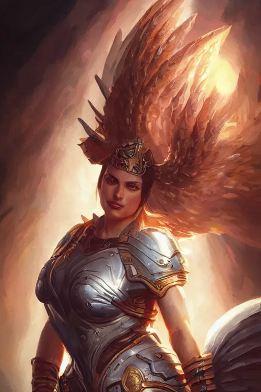 Image similar to amazon valkyrie athena, d & d, fantasy, portrait, highly detailed, headshot, digital painting, trending on artstation, concept art, sharp focus, illustration, art by artgerm and greg rutkowski and magali villeneuve