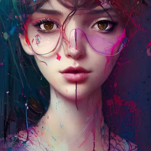 Image similar to Lofi portrait Pixar style by Stanley Artgerm and Carne Griffiths and Tom Bagshaw