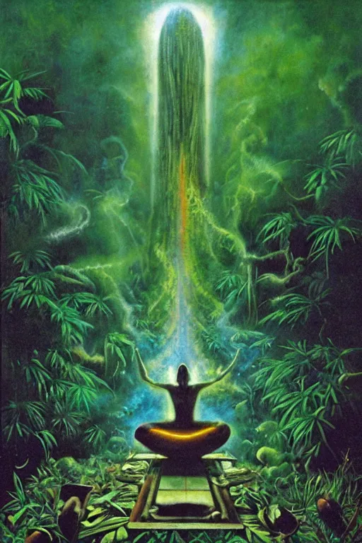 Prompt: The Ayahuasca Spirit, by John Harris