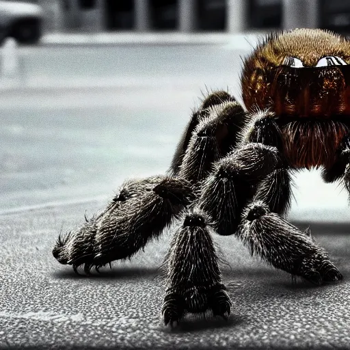 Image similar to a tarantula skateboarding in ny city, detailed, realistic, cinematic, intricate, realistic, hdr, 8 k