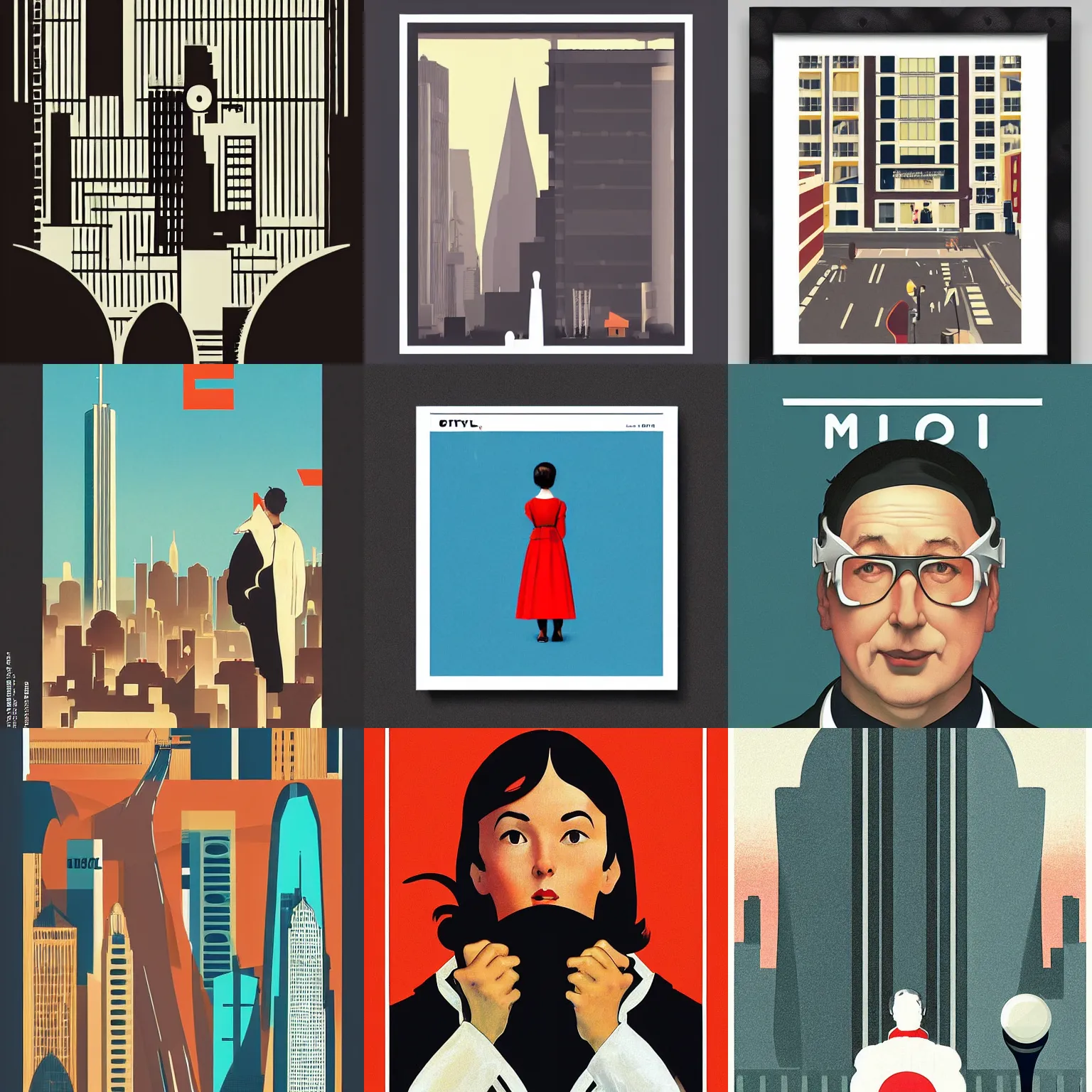 Prompt: icon of modern city stylized minimalist from behance, ios, vintage, magazine illustration, by norman rockwell, william - adolphe bouguereau, pixar, philippe starck, jony ive, dieter rams, henry dreyfuss, naoto fukasawa