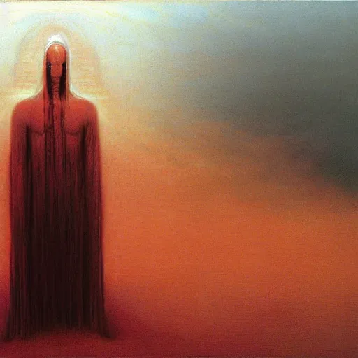 Prompt: Jeff Bezos. Sadness. Zdzisław Beksiński