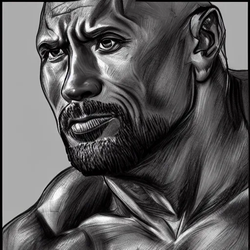 ArtStation - Dwayne Johnson (young rock)