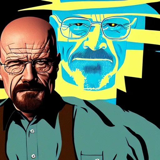 Prompt: Walter White by Ed Roth