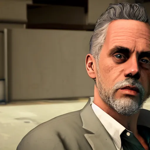 Prompt: jordan peterson in gta v 50mm dslr, f/5.6