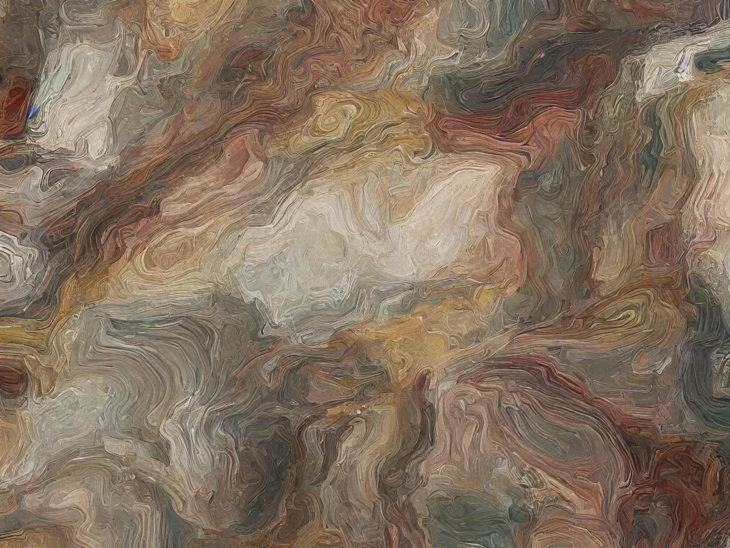 Image similar to abstract deco art of chaotic and detailed painted textures in an aesthetically pleasing natural earthy tones,