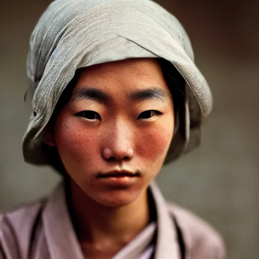 Prompt: portrait beautiful Japan young woman, by Steve McCurry, clean, detailed, award winning