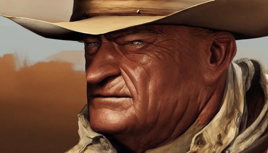 Prompt: John Wayne is Kingpin, hyperdetailed, artstation, cgsociety, 8k