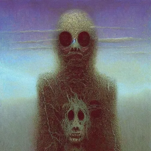 Prompt: artwork by beksinski