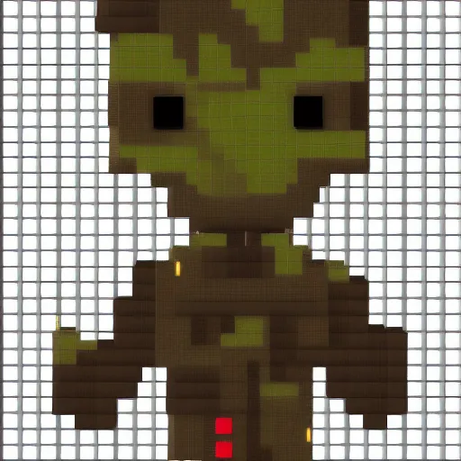 Prompt: Baby Groot, Pixel Art