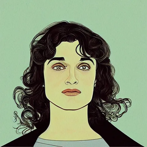 Image similar to “ rachel weisz retro minimalist portrait by jean giraud, moebius starwatcher comic, 8 k ”